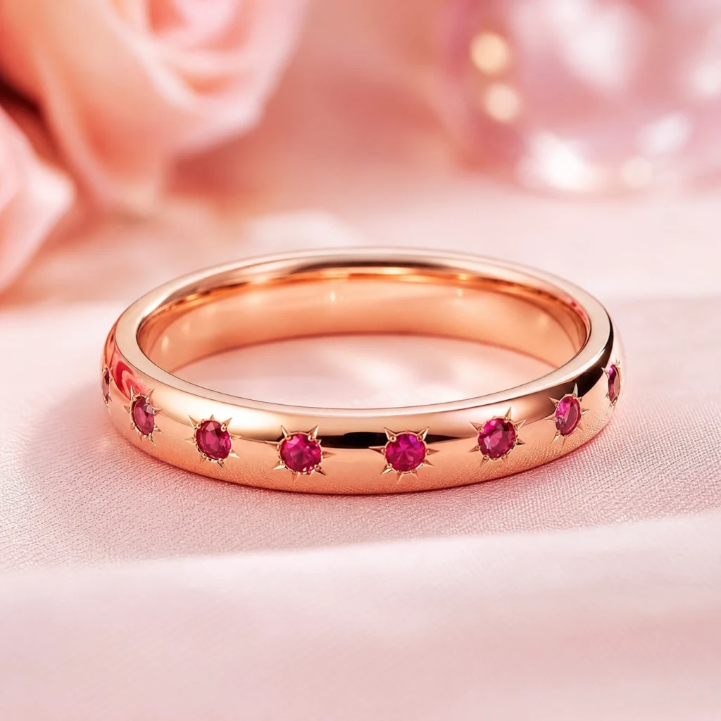 emerald wedding bands